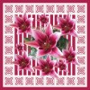 Custom Flowers Photo Chiffon scarf Stripes design with Personalization - photos of flowers