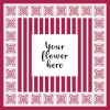 Custom Flowers Photo Chiffon scarf Stripes design with Personalization - photos of flowers