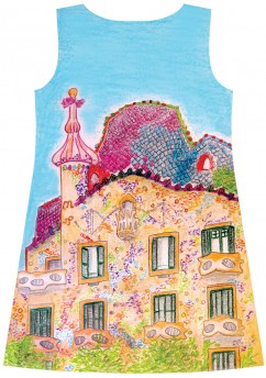 Barcelona cityscape dress