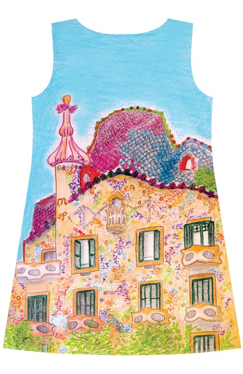 Barcelona cityscape dress