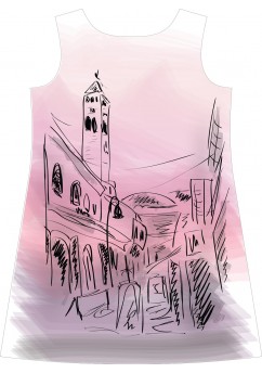 Sarajevo cityscape dress