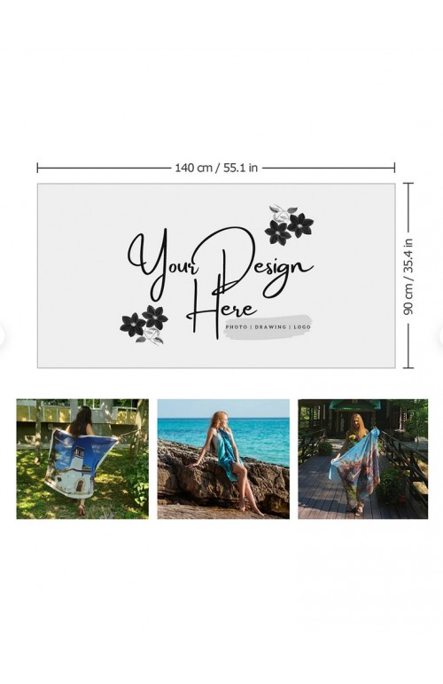 Custom printed photo chiffon scarve