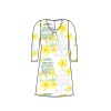 Personalized long sleeve dress with your flower drawing and text. Custom women's midi dress 