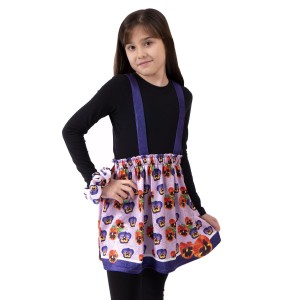 Custom kids short skirt with straps and your photo of a flower. Create a unique skirt for your girl 