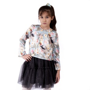 Personalized kids long sleeve blouse. Custom design with a photo of your parrot. Create your pattern 