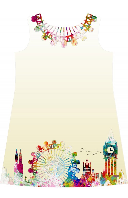 London cityscape dress