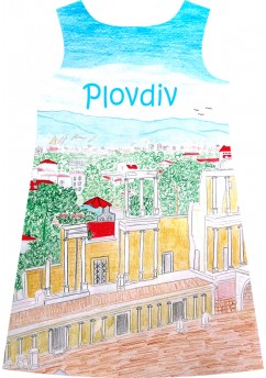 Plovdiv cityscape dress