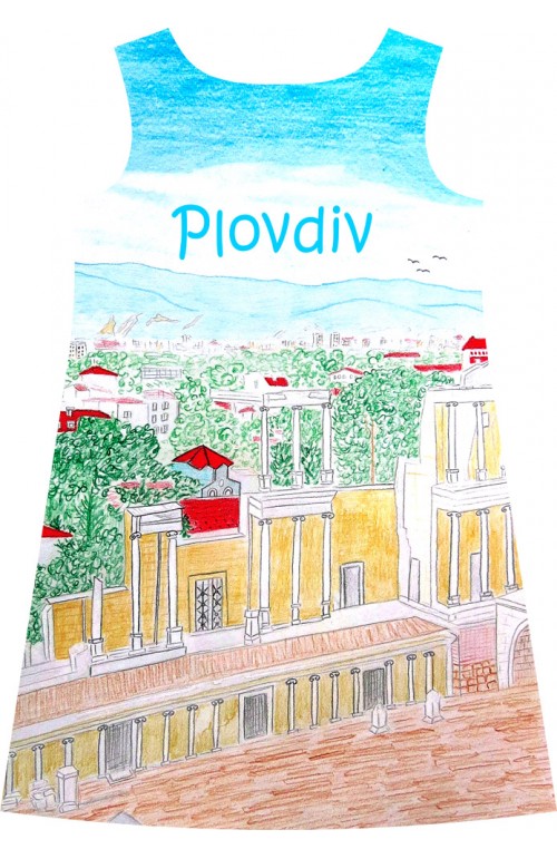 Plovdiv cityscape dress