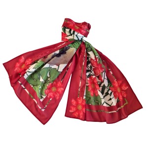 Custom Photo Chiffon Scarf with your Parrot's photo - Original gift - Personalized Scarves 