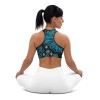 Custom All-Over Print Sports Bra with Your Flower Drawing Inverted Filter 