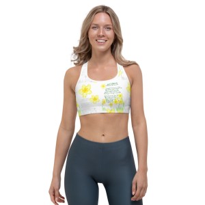 Custom All-Over Print Sports Bra with Your Drawing with Text