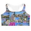 Custom All-Over Print Sports Bra with Your Photos. Barcelona Inspired Sports Top 