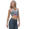 Custom All-Over Print Sports Bra with Your Photos. Barcelona Inspired Sports Top 