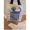 All-Over Print Custom Tote Bag with your Drawing. Shopping is cheaper than therapy personalized bag 